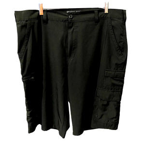 IRON CO. Stretch Cargo Shorts Black Size 38